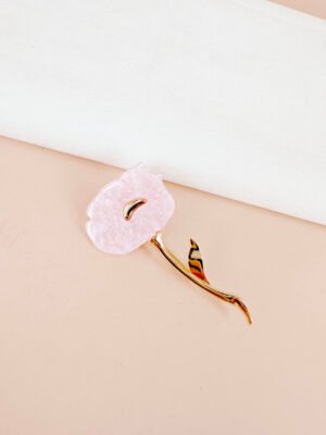 Broche fleur rose