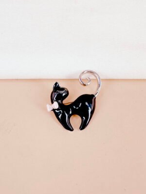 Broche chat noir