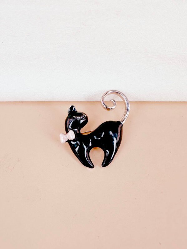 Broche chat noir
