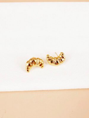 Boucles d’oreilles croissant en acier inoxydable