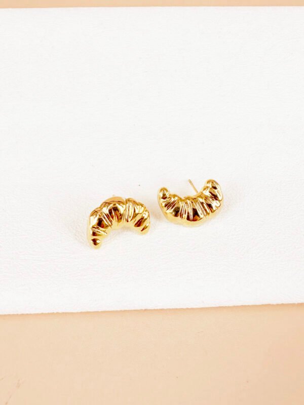 Boucles d'oreilles croissant en acier inoxydable – Image 2
