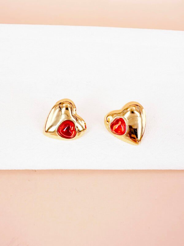 Boucles d'oreilles coeur en acier inoxydable