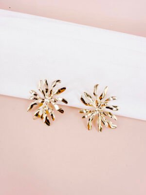 Boucles d&rsquo;oreilles feuilles en acier inoxydable