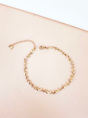 Bracelet chaîne cheville dauphin en acier inoxydable