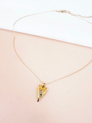 Collier pendentif coeur en acier inoxydable