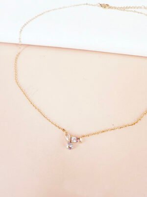 Collier strass en acier inoxydable