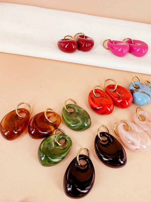 Boucles d'oreilles résine – Image 12