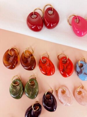 Boucles d’oreilles résine