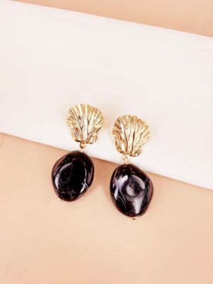 Boucles d’oreilles pendantes résine