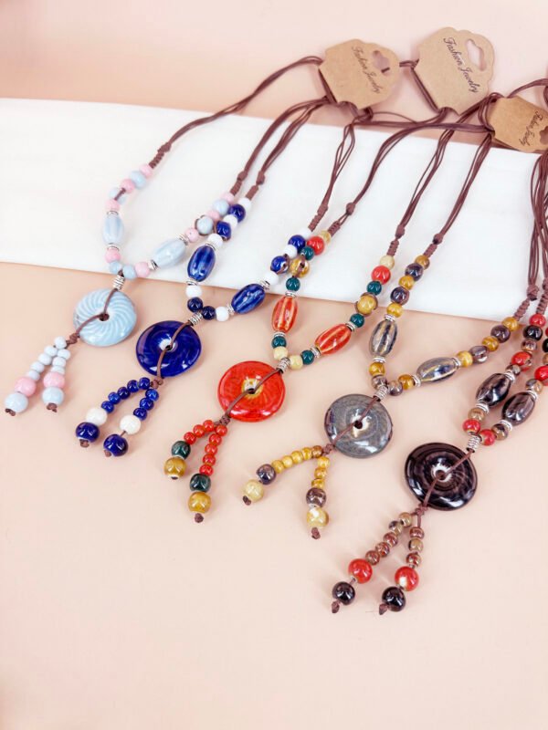 Collier perles céramique