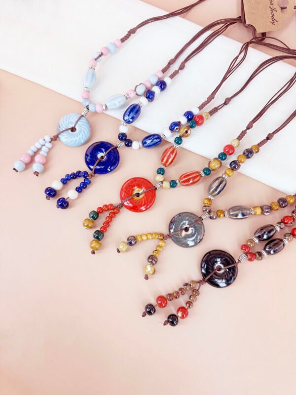 Collier perles céramique – Image 3
