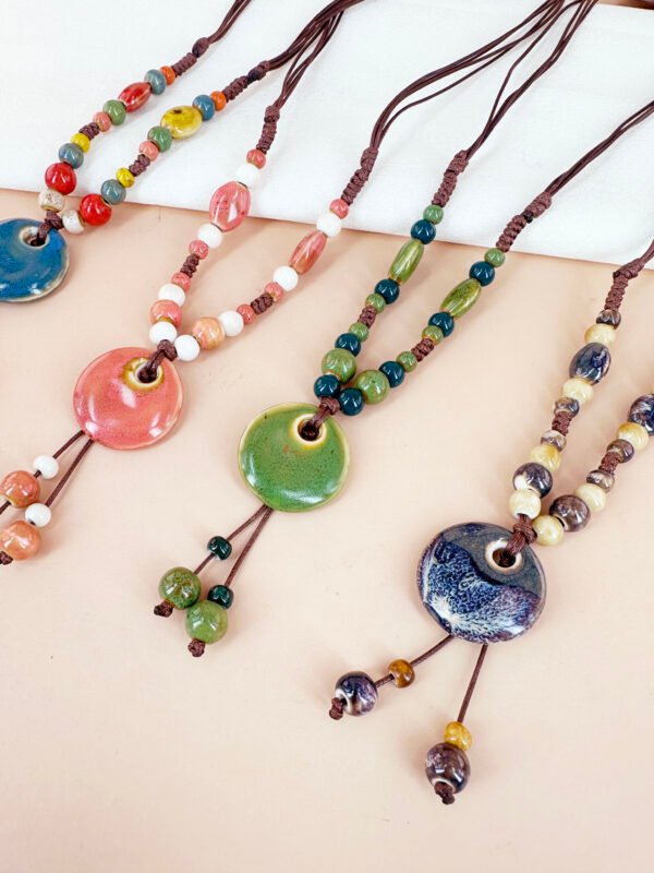 Collier perles céramique