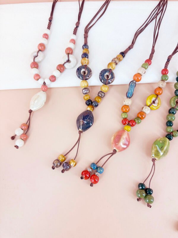 Collier perles céramique – Image 3