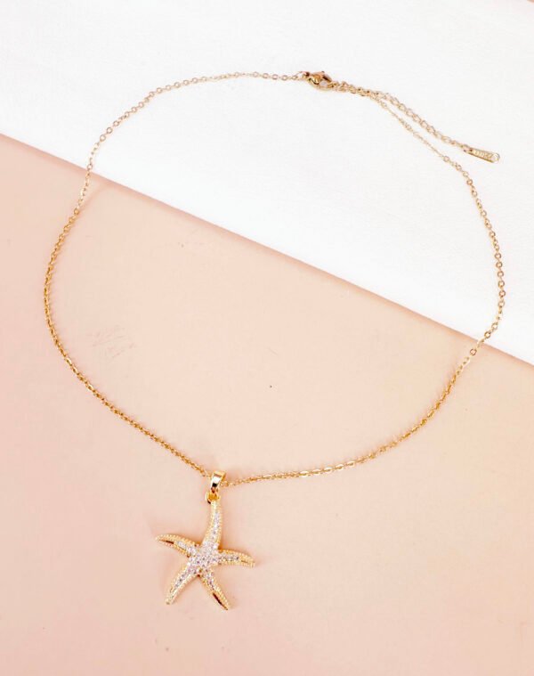 Collier pendentif étoile de mer en acier inoxydable – Image 2
