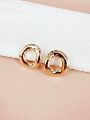 Boucles d&rsquo;oreilles rondes en acier inoxydable