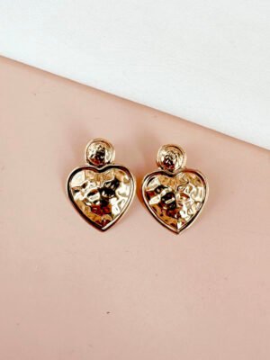 Boucles d&rsquo;oreilles coeurs en acier inoxydable