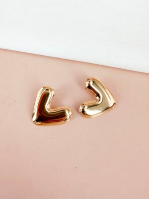 Boucles d&rsquo;oreilles coeur en acier inoxydable