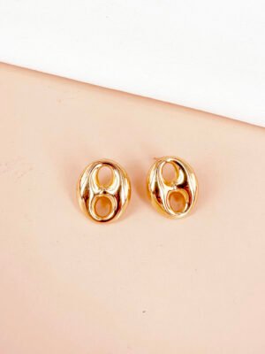 Boucles d&rsquo;oreilles grain de café en acier inoxydable