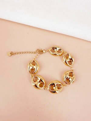 Bracelet grain café en acier inoxydable