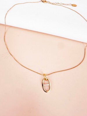 Collier pendentif maille marine en acier inoxydable