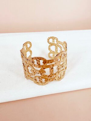 Bracelet manchette maille marine en acier inoxydable