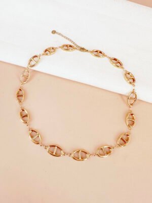 Collier maille marine en acier inoxydable