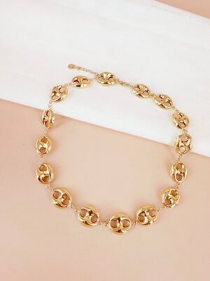 Collier grain de café en acier inoxydable