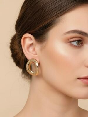 Boucles d&rsquo;oreilles rondes en acier inoxydable