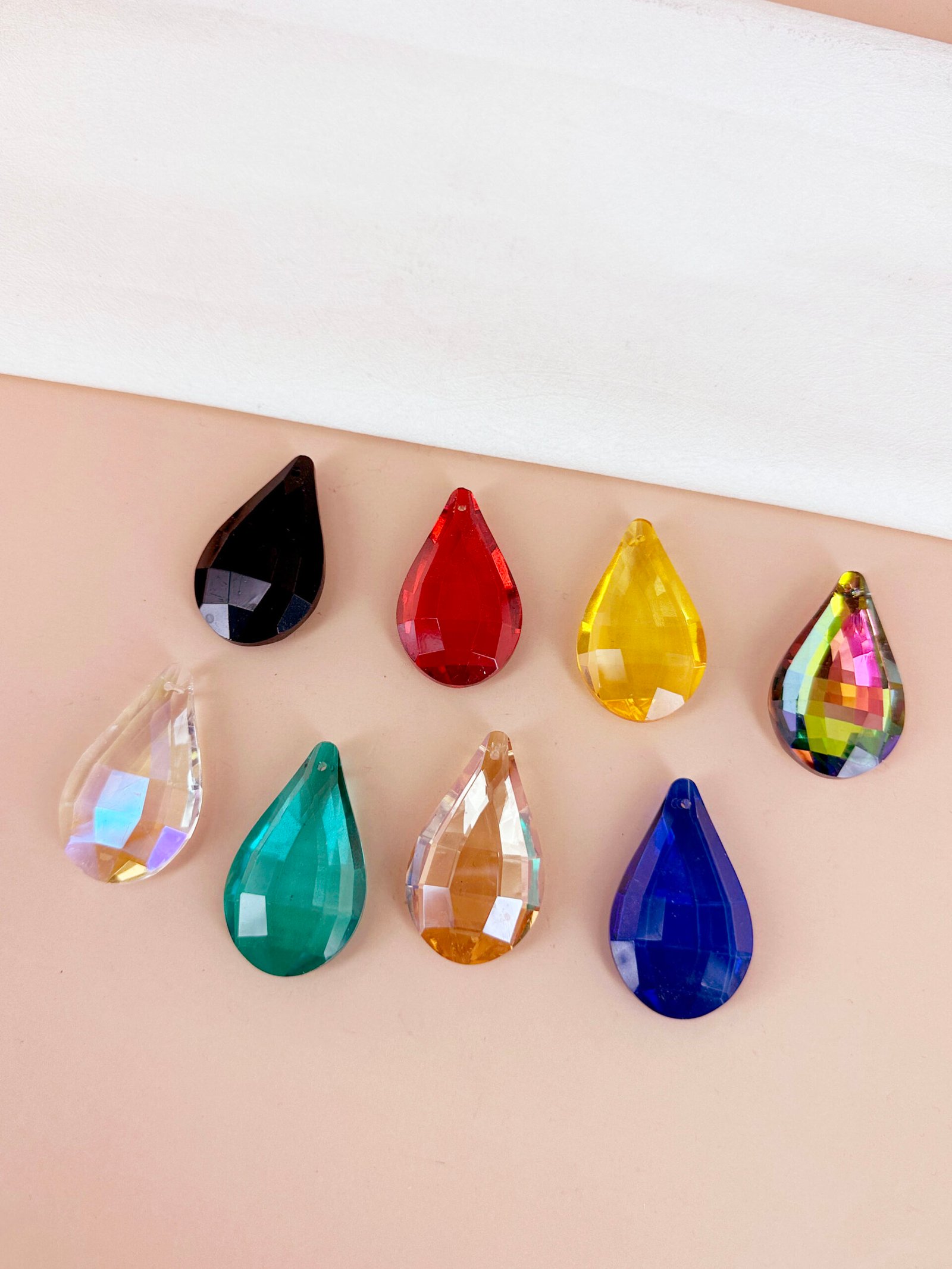 Perle verre pierre à trou pour fabrication