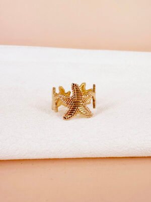 Bague étoile de mer en acier inoxydable