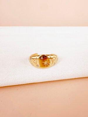 Bague jonc céleste en acier inoxydable