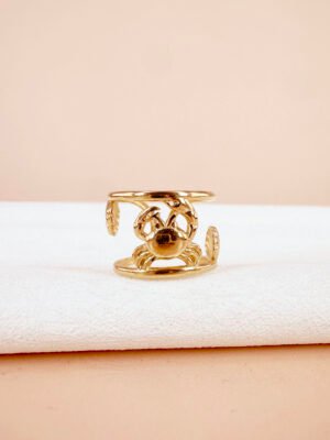 Bague crabe en acier inoxydable