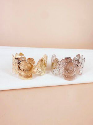 Bracelet manchette fleurs Blossoms