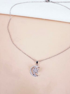 Collier anti stress lune étoile