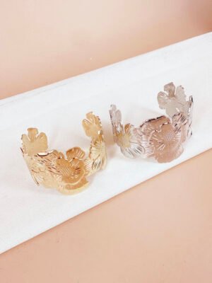 Bracelet manchette fleurs Blossoms