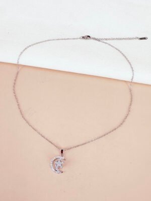 Collier anti stress lune étoile