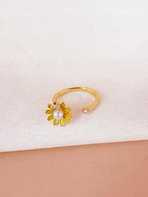 Bague anti stress fleur