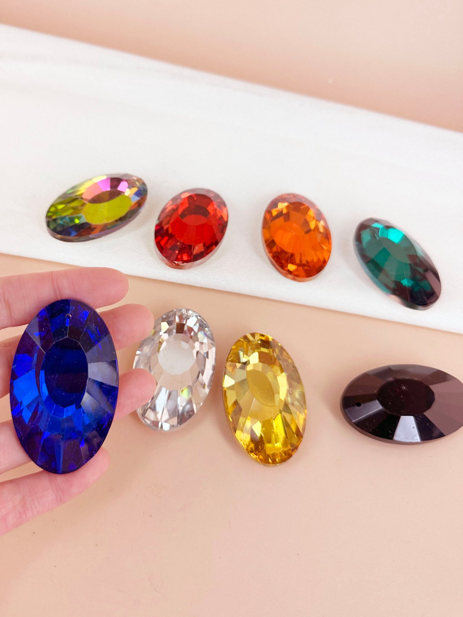 Perle verre pierre à trou pour fabrication – Image 3