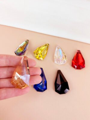 Perle verre pierre à trou pour fabrication