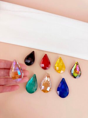 Perle verre pierre à trou pour fabrication