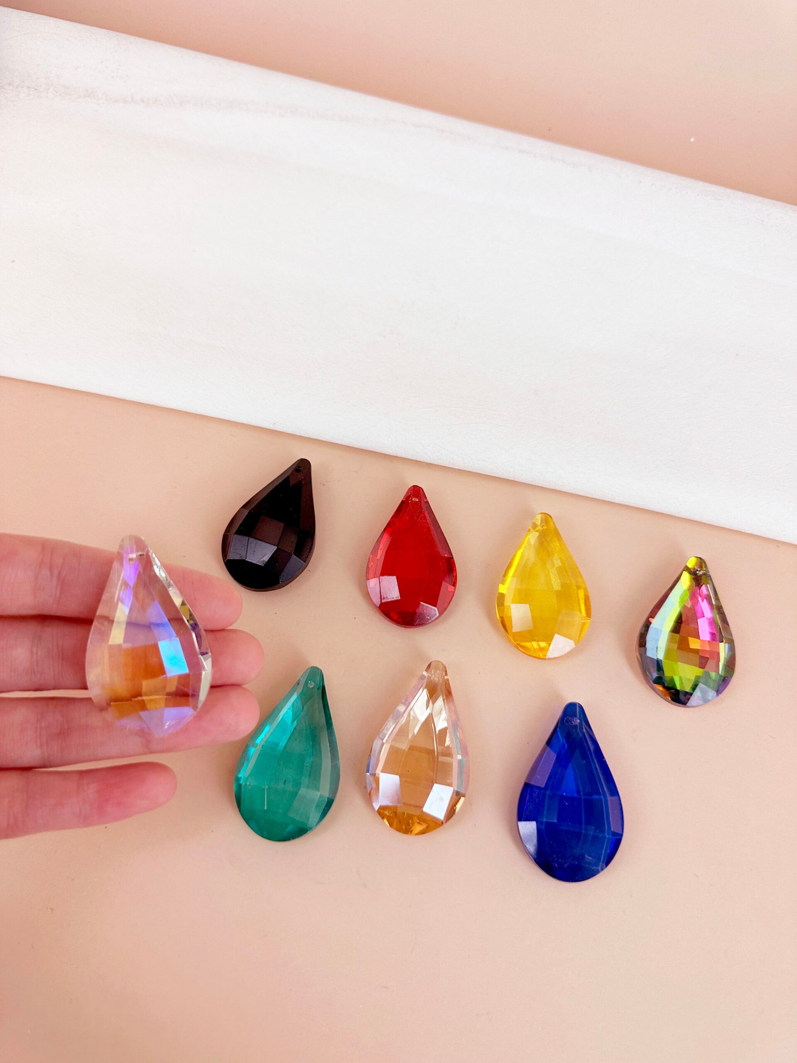 Perle verre pierre à trou pour fabrication – Image 2