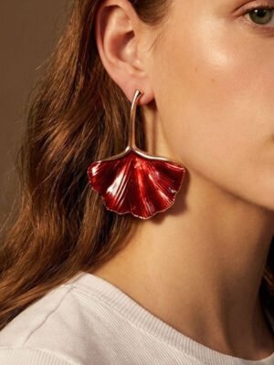 Grande boucles d&rsquo;oreilles feuille de gingko email