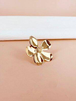 Bague fleur doré