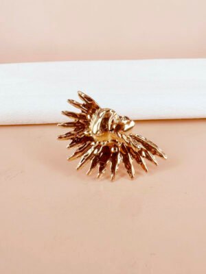 Bague tête indien doré