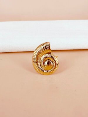 Bague coquillage doré