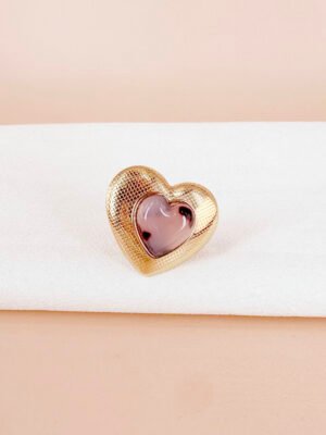 Bague coeur léopard Mila