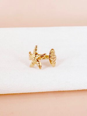 Bague étoile et coquillage