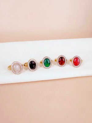 Lot de 5 bagues colorées