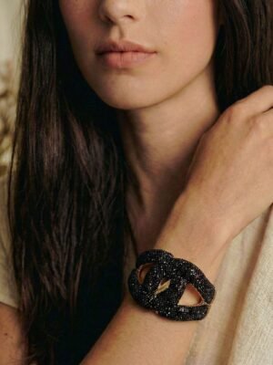 Bracelet manchette strass