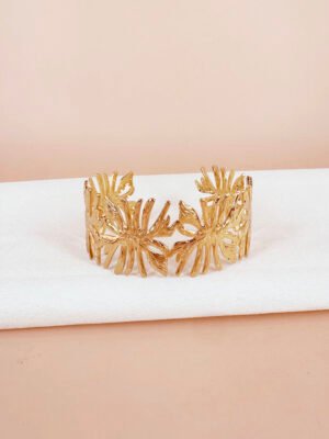 Bracelet manchette fleur Camille